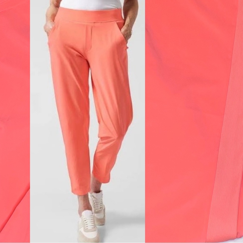 NWT Athleta Brooklyn Ankle Pant neon coral 20